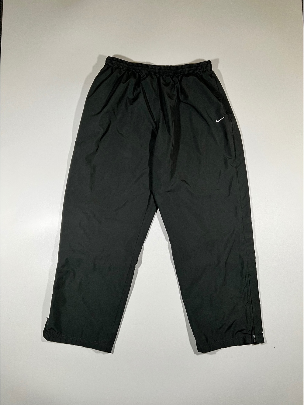 Nike Track Pants Mens 3XL Black Nylon Zip Ankle Athletic Warm Up Joggers